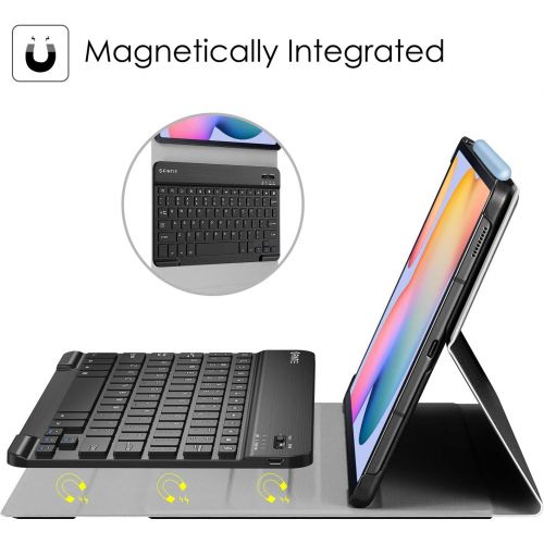  [아마존베스트]Fintie Keyboard Case for Samsung Galaxy Tab S6 Lite 10.4 2020 Model SM-P610 (Wi-Fi) SM-P615 (LTE), Slim Stand Cover with Secure S Pen Holder Detachable Wireless Bluetooth Keyboard,