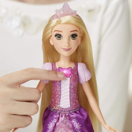디즈니 Disney Princess Shimmering Song Rapunzel, Singing Fashion Doll Inspired by Disney’s Tangled, Musical Toy for Girls 3 Years Old and Up