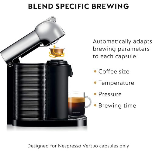 브레빌 Nespresso Vertuo Coffee and Espresso Machine by Breville with Aeroccino, Chrome