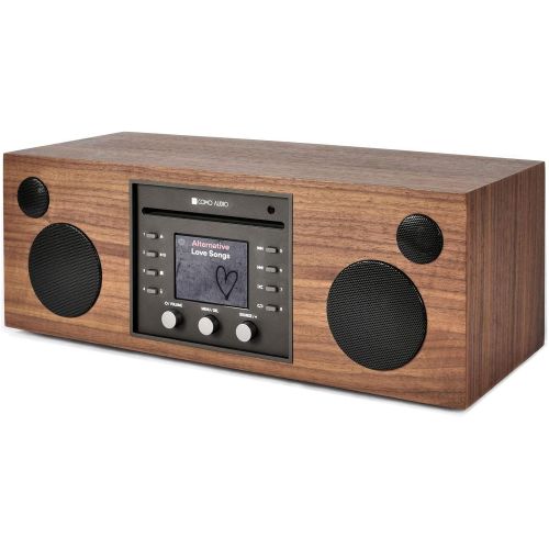  Como Audio: Musica - Wireless Music System with CD Player, Internet Radio, Spotify Connect, Wi-Fi, FM, Bluetooth and One Touch Streaming - Walnut/Black