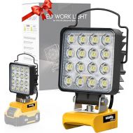 Cordless LED Work Light for Dewalt 18v 20v Battery, 48W 4800Lumens Underhood Work Light Tool Gifts for Men, with USB & Type-C Charging Port for Dewalt 20v Tools, Workshop,Garage,Jobsite,Car Repairing