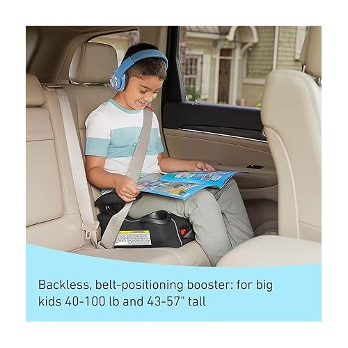 그라코 Graco® TurboBooster® LX Backless Booster with Affix Latch | Backless Booster Seat for Big Kids Transitioning to Vehicle Seat Belt, Montgomery