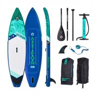 Aztron URONO Inflatable Stand Up Paddle Board 11 6 Touring SUP Double Chamber & Layer with Adjustable Aluminum Paddle