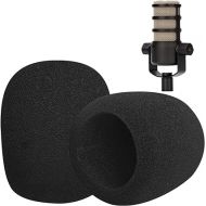 Pop Filter Foam Mic Cover Compatible with Rode PodMic NT1-A NT-USB NT2-A Procaster Podcaster Microphones Effectively Reduce Noise (2 Packs)