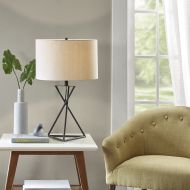 Madison Park Simone Black White Table Lamp , Transitional Metal Table Lamps for Bedrooms , 16 X 16 X 26.25 , Black