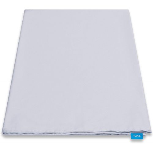  [아마존베스트]LUNA Cotton Hypoallergenic, Breathable, Zipper Closure Duvet Cover Sets, Checkered, Twin, Blue Space
