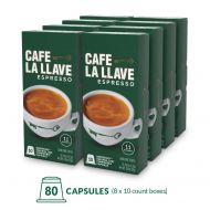 Don Franciscos Cafe La Llave Espresso Capsules, Intensity 11 (80 Pods) Compatible with Nespresso OriginalLine Machines, Single Cup Coffee
