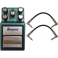 Ibanez TS9B Bass Tube Screamer Bass Stomp Box w/ 2 Patch Cables