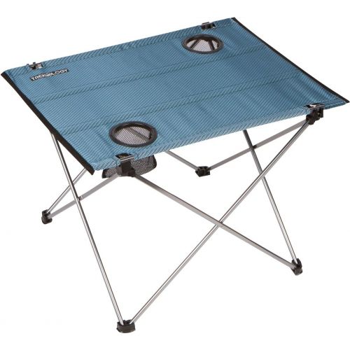 트렉 Trekology Foldable Camping Picnic Tables - Portable Compact Lightweight Folding Roll-up Table in a Bag - Small, Light Easy to Carry Camp, Beach, Outdoor (Blue with Cup Holder)