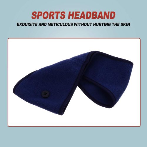  Abaodam Button Headband Ear Warmer Warm Sports Headband Winter Running Hairband-