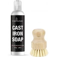 Culina Cast Iron Soap & brush All Natural Ingredients Best for Cleaning, Non-stick Cooking & Restoring for Cast Iron Cookware, Skillets
