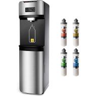 iSpring Bottleless Water Dispenser with Built-in 4-Stage Filtration, Hot/Cold/Room Temp, Self Cleaning, Stainless Steel