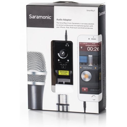  [아마존베스트]Saramonic Audio Adapter SmartRig II Condenser Guitar Interface Converter Microphone Adapter for iPhone iPad Mac/PC and Android Devices