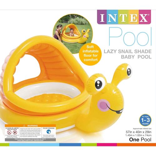 인텍스 Intex - Lazy Snail Shade Baby Pool, Yellow