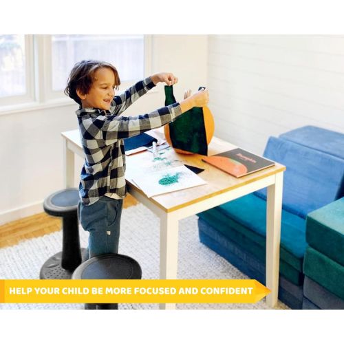  [아마존베스트]Studico Active Kids Chair  Wobble Chair Toddlers, Pre-Schoolers - Age Range 3-7y  Grades K-1-2 - 14 High  Flexible Seating Classroom - Helps ADD/ADHD - Corrects Posture - Black