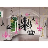 amscan Party Supplies a Day in Paris Chandelier Decorating Kit 17Pc, Multi Color