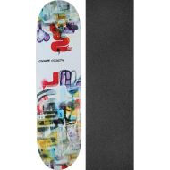 Warehouse Skateboards Colours Collectiv Skateboards Will Barras Grunge Logo Skateboard Deck - 8.3 x 31.5 with Mob Grip Perforated Black Griptape - Bundle of 2 Items