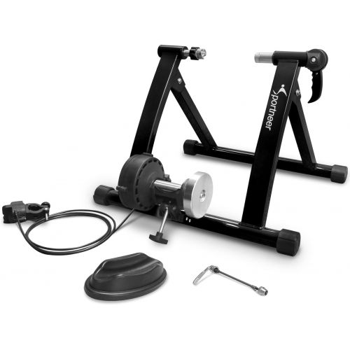  [아마존베스트]Sportneer Bike Trainer Stand Steel Bicycle Exercise Magnetic Stand with Noise Reduction Wheel for Road Bike