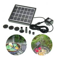 Pei Solar Fountain Water Pump Kit 1.5W Solar Power Panel Upgraded Submersible Sprayer Pumps for Bird Bath Small Pool Pond Fish Tank Garden and Lawn 150L/H