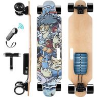 Caroma Electric Skateboards for Adults, 700W Brushless Motor, 18.6MPH Top Speed, 12 Miles Max Range, 3 Speed Modes, Electric Skateboard with Remote, Electric Longboard Suitable for Adults & Teens