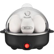 BELLA 17283 Cooker, Rapid Boiler, Poacher Maker Make up to 7 Large Boiled Eggs, Poaching and Omelete Tray Included, Single Stack, Black