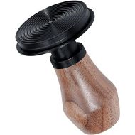 Normcore 53.3mm Espresso Coffee Tamper V4 - Spring Loaded Tamper With Titanium PVD Coating Ripple Base -15lb / 25lb / 30lbs Replacement Springs, Genuine American Walnut Handle