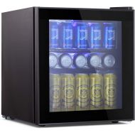 [아마존베스트]TAVATA Beverage Refrigerator and Cooler - 1.6 Cu. Ft. Drink Fridge with Glass Door for Soda, Beer or Wine - Small Beverage Center with 1 Removable Shelves for Office/Man Cave/Basements/Ho