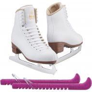 Jackson Ultima Artiste Figure Ice Skates for Women, Girls/White Color - Improved, JUST LAUNCHED 2019 Bundle with Skate Guards