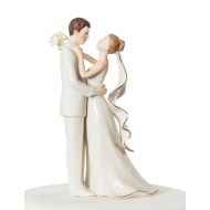 Wedding Collectibles Personalized Off-White Porcelain Bride and Groom Wedding Cake Topper Figurine (Personalized Off-White Porcelain Bride and Groom W)