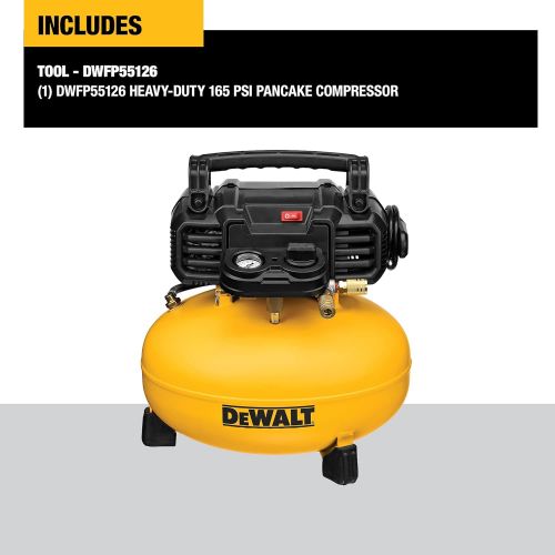  [아마존베스트]DEWALT Pancake Air Compressor, 6 Gallon, 165 PSI (DWFP55126)