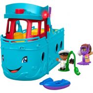 Fisher-Price Little People Toddler Toy Travel Together Friend Ship Musical Playset with 2 Figures & Accessories for Ages 1+ years