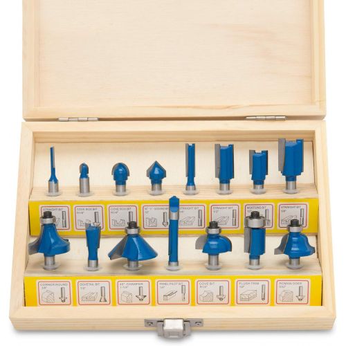  Bosch Cabinet Style Router Table RA1171 & Hiltex 10100 Tungsten Carbide Router Bits 15-Piece Set