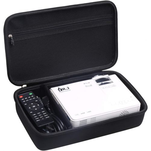  Aproca Hard Travel Storage Case Bag Fit DR.J Professional HI-04 1080P Supported 4Inch Mini Projector (Black)
