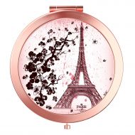HeaLife Paris Eiffel Tower Compact Mirror Rose Gold Travle Makeup Mirror [New Version] Double Sides...