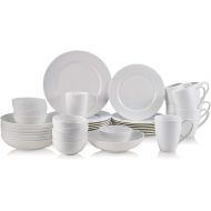 Mikasa Annabele Chip Resistant 40-Piece Dinnerware Set, Service For 8,White