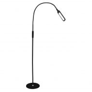 Floor LED Lamp | LED Light Lamp | Remote Control & Touch | Adjustable Flexible Gooseneck | by Syrinx (Black)
