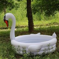 Treslin Inflatable Flamingo Baby Swimming Pool, Pool Inflatable,Swimming Pool@White