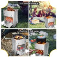 Vont OYTRO Portable Outdoor Mini Barbecue Stove Stainless Steel Folding Furnace Backpacking & Camping Stoves