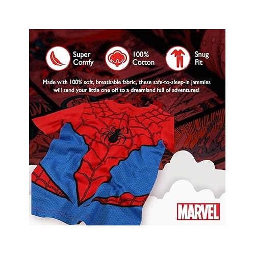 마블시리즈 Marvel Boys' 2-Piece Snug-fit Cotton Pajamas Set