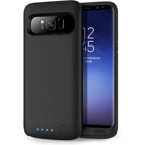  [아마존베스트]HETP Galaxy S8 Battery case 6000mAh, Protective Rechargeable External Battery Pack for Samsung Galaxy S8 Charging Case Portable Backup Power Bank for Galaxy S8 (5.8 inch) -Black