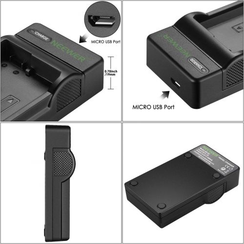 니워 Neewer Slim Fast Micro USB Battery Charger for Nikon EN-EL14 and EN-EL14a Batteries, Nikon D3200, D3100, D5500, D5300, D5200, D5100, D3300,DF DSLR, Coolpix P7800, P7700, P7000 Came