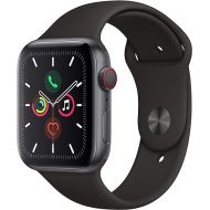 Apple Watch Series 5 (GPS + Cellular, 40MM) Space Gray Aluminum Case with Black Sport Band (Renewed)