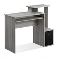 Furinno 12095GYW Econ Multipurpose Home Office Computer Writing Desk with Bin French Oak Grey French Oak Grey