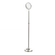 Allied Brass DMF-2/2X-PNI Adjustable Height Floor Standing Make-Up Mirror 8 Inch Diameter with 2X Magnification Polished Nickel