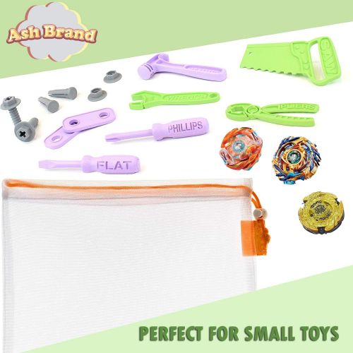  [아마존베스트]ASH BRAND Toy Storage & Organization Mesh Bags Set of 15, fits to Playroom Organization Game Pieces, Toy Sets, Small Toys, Dolls.