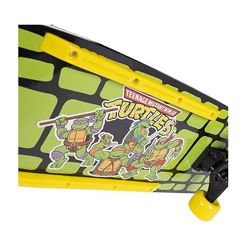  Teenage Mutant Ninja Turtles Kids Skateboard Shorty Cruiser Features Fun TMNT Vintage Graphics on Deck & Grip Tape! 60mm x 45mm Wheels, Carbon Steel ABEC 3 Speed Bearings