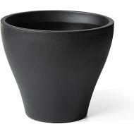 Step2 Fernway Planter, Outside All-Weather Endurance Planter, Indoor Outdoor Large Flower Pot, Patio Garden or Front Porch Decor, Onyx Black, 1-Pack