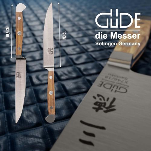  Guede Alpha Series Olive Blade Length: 12cm Steak Knife Olive Wood X313/12