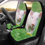 Lexav Farm Animal Cute Funny Young Pig Custom New Universal Fit Auto Drive Car Seat Covers Protector for Women Automobile Jeep Truck SUV Vehicle Full Set Accessories for Adult Baby (Set