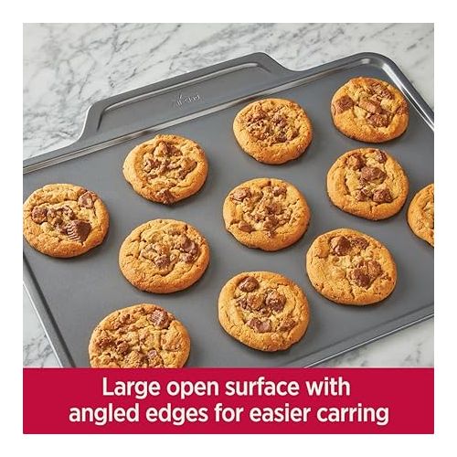  All-Clad Pro-Release Nonstick Bakeware Cookie Sheet Pan 17x11.75 Inch Oven Safe 450F Half Sheet, Cookie Sheet, Muffin Pan, Cooling & Baking Rack, Round Cake Pan, Loaf Pan, Baking Pan Grey